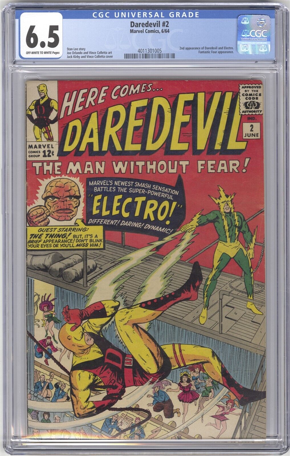 Daredevil Cgc Vintage Marvel Comic Key Nd Matt Murdock Electro