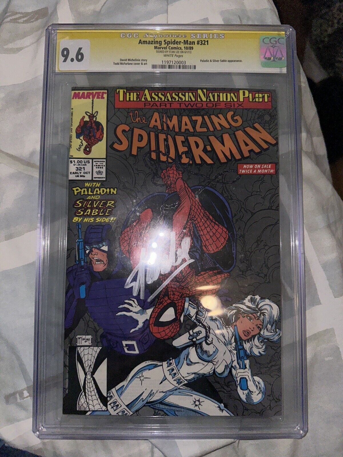 Amazing Spiderman Cgc Signed Stan Lee White Pgs Antique