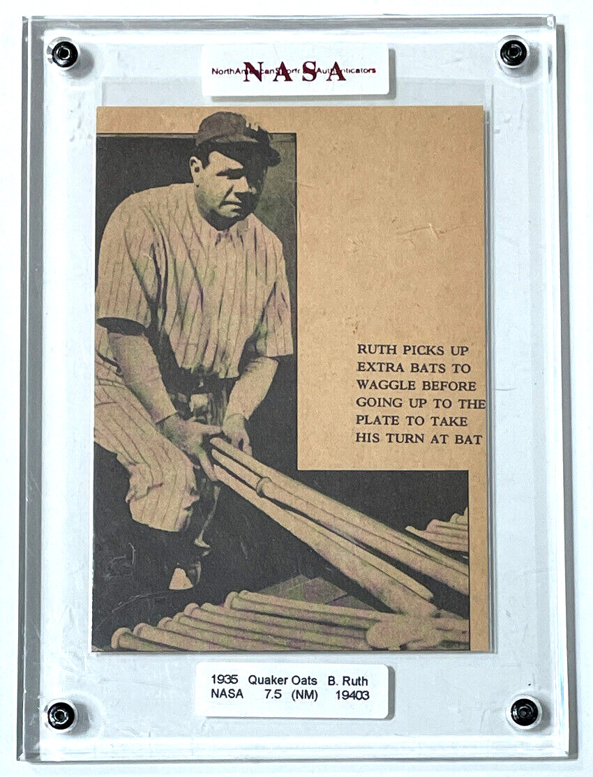 Babe Ruth Quaker Oats North American Sportcards Authenticators