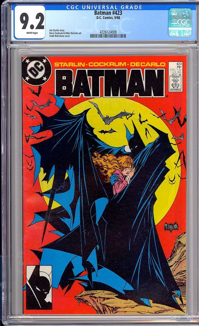 Batman Classic Todd Mcfarlane Cover Art High Grade Dc Comic