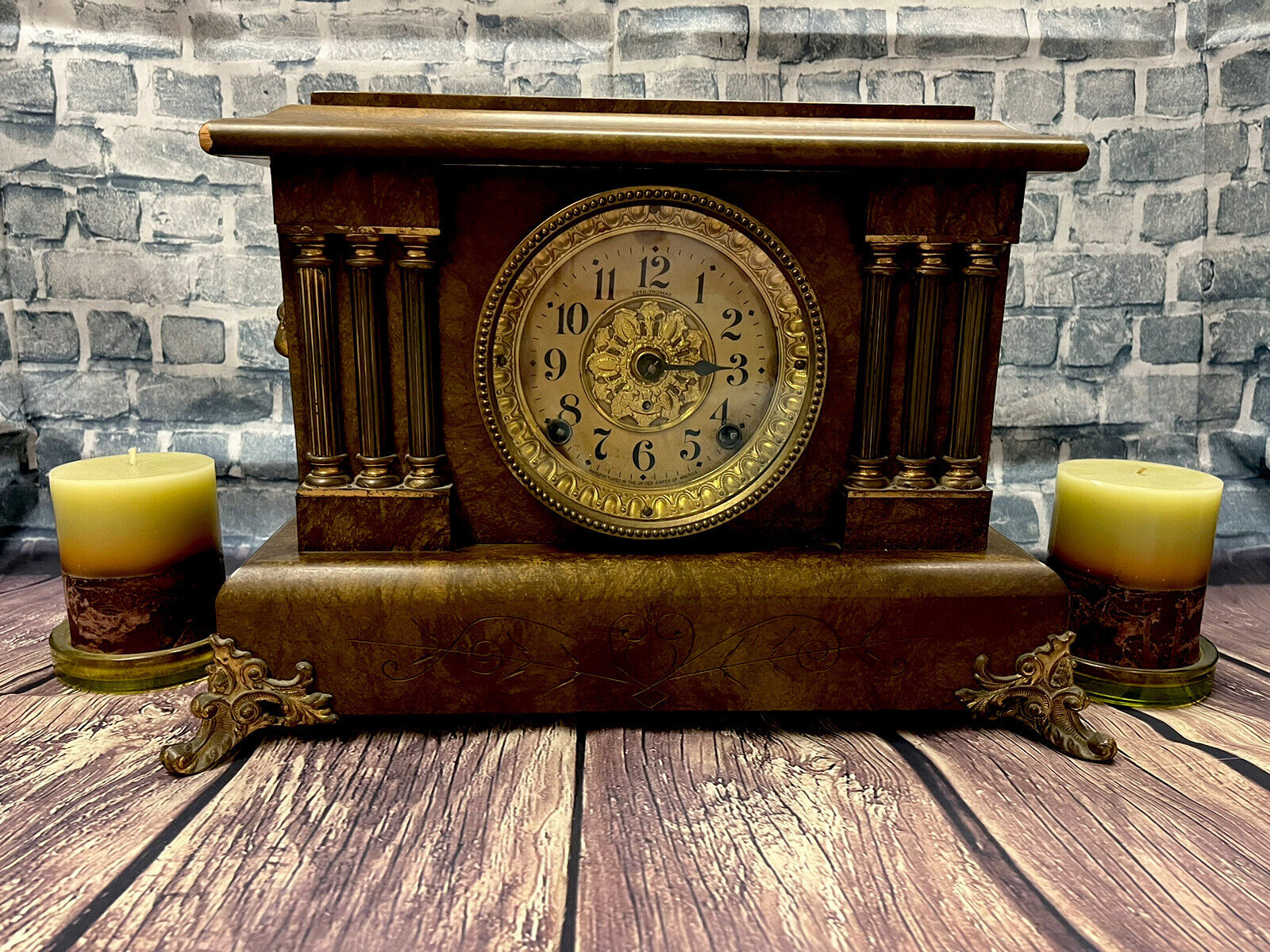 Antique Seth Thomas Adamantine Mantle Clock Worki Antique Price