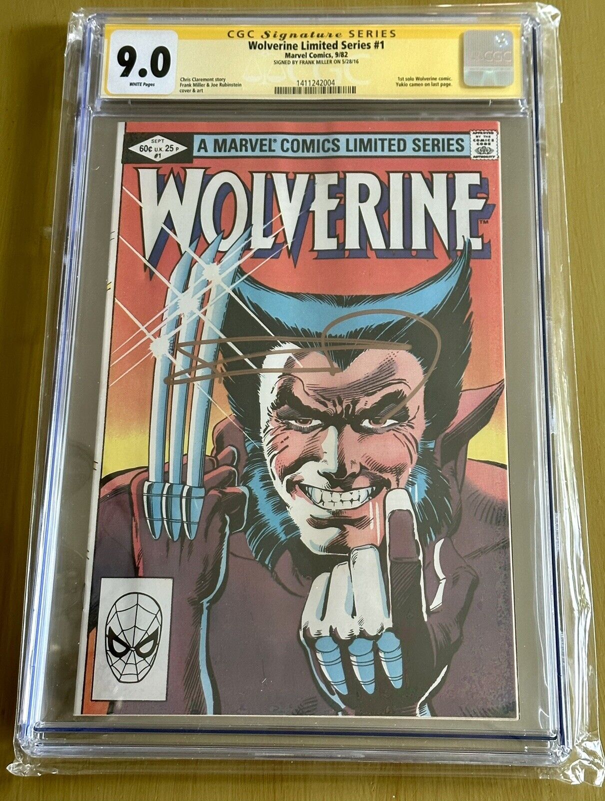 WOLVERINE Limited Series 1 CGC 9 0 Signature Series Frank Miller Auto