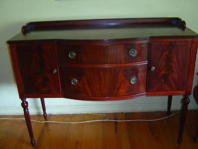 Antique Buffet Furniture on Antique Flame Mahogany Sideboard Buffet Server Credenza Completed