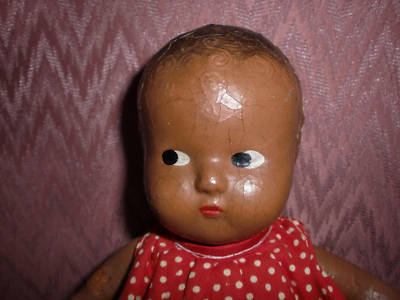 Black Baby Dolls on Antique Composition Black Baby Doll 9 5  Completed