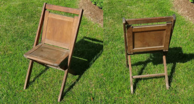 Antique Wood Chair on Antique Wood Folding Chair Completed