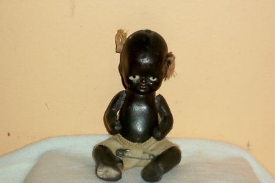 Black Baby Dolls on Antique Dollhouse Bisque Black Baby Doll Japan Completed