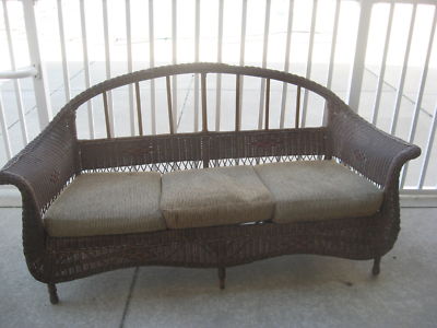 Wicker Furniture Chicago on Antique 3 Piece Wicker Ypsilanti Nice Original Set Completed