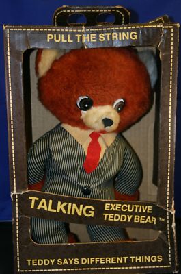 talking executive teddy bear