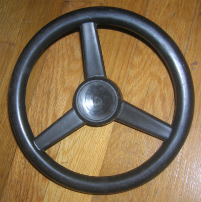 VINTAGE HARD PLASTIC STEERING WHEEL FOR PEDAL CAR or SOME TYPE of TOY