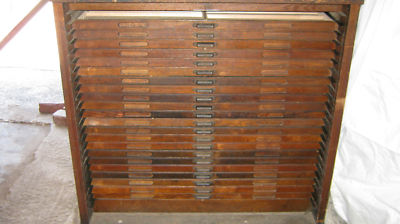 Printers Cabinet on Letterpress Printers Wood Type Cabinet Completed