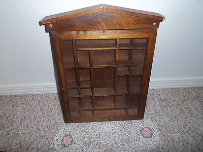 Primitive Antique Furniture on Primitive Antique Wood   Glass Display Case Wall Cabinet For