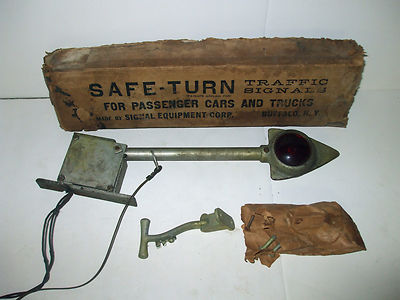 VINTAGE ANTIQUE SAFE-TURN ARM STYLE TURN SIGNAL - SIGNAL EQUIP. CO