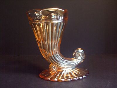 glass carnival depression guide marigold fluted cornucopia bud jeanette vase completed satin