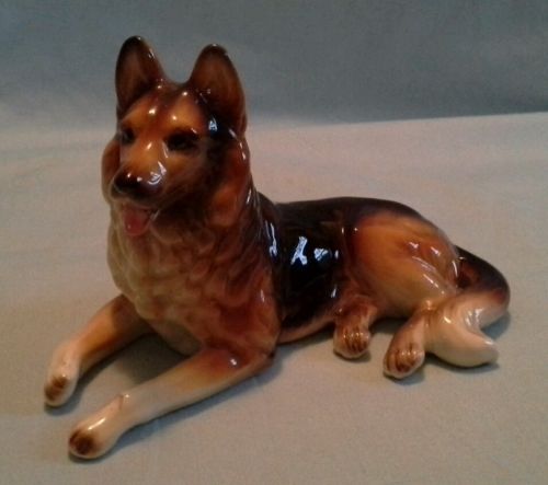 ceramic german shepherd figurine