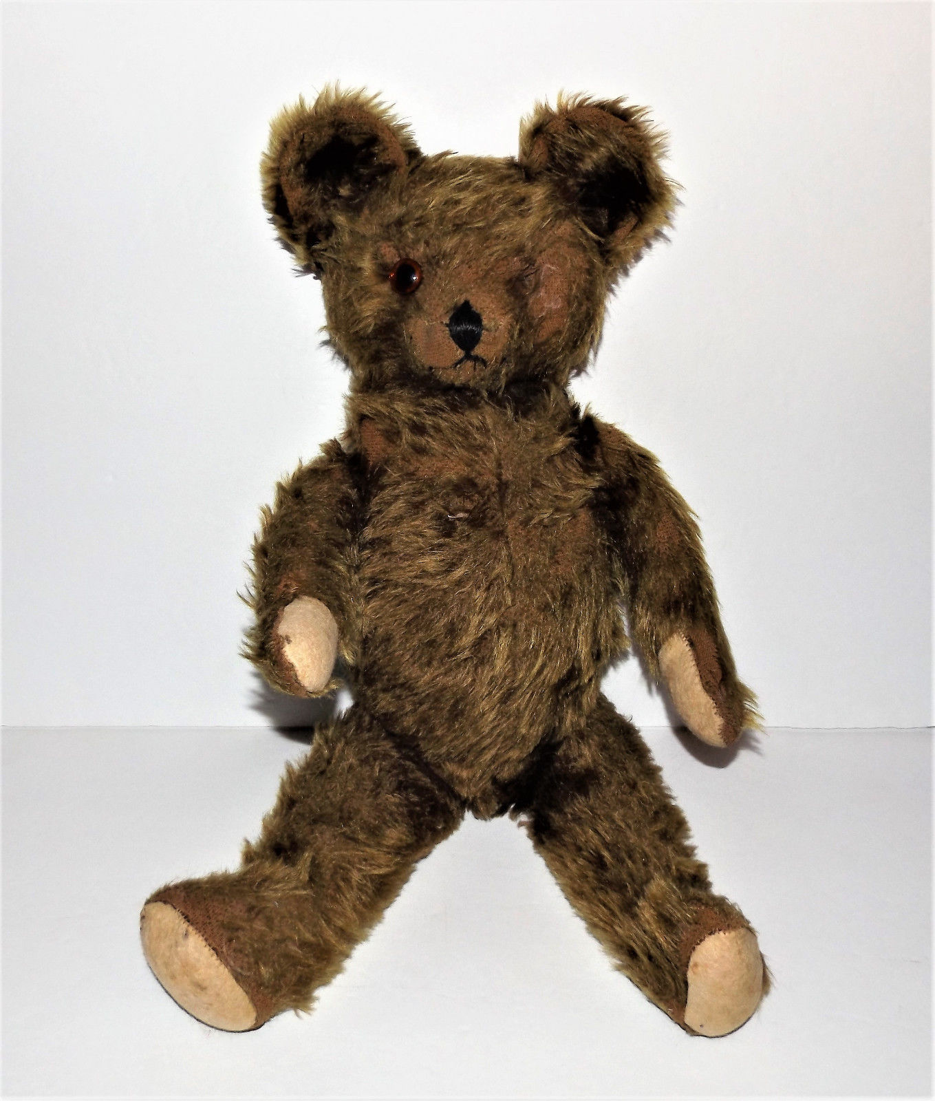 Antique Stuffed Plush Brown Mohair Vintage Fully Jointed 20 Teddy Bear